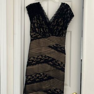 Beautiful black lace dress with nude undertone